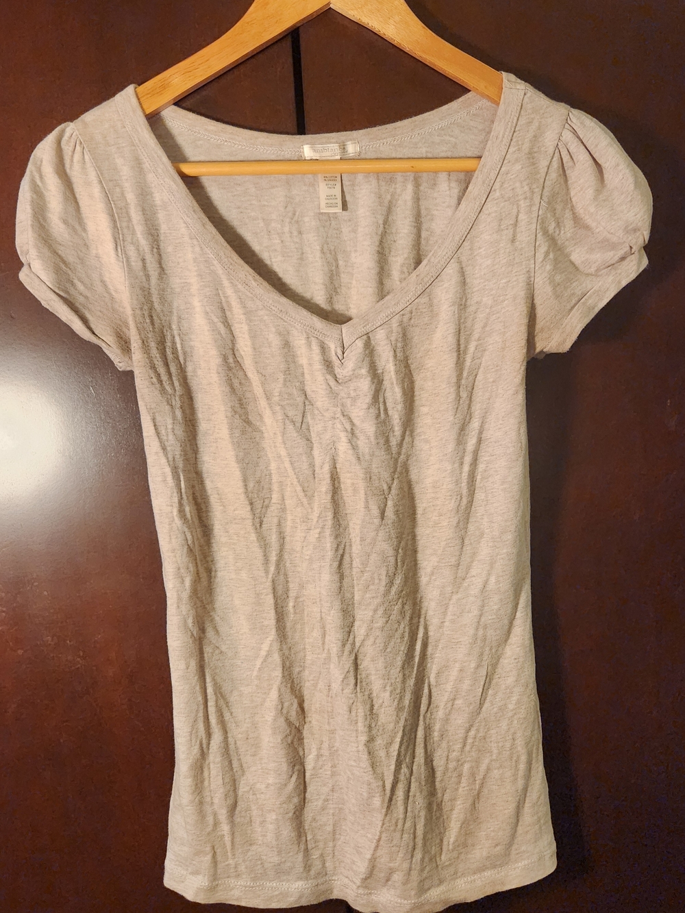 Ambiance Apparel Scoop Neck Short Sleeve Tee Women Size Medium Juniors'